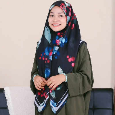 Tudung Bawal Cotton Voile - Cherry Blossom